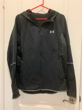 Under Armour Full Zip Hooded Jacket Women’s Black Style 1283259 Athletic